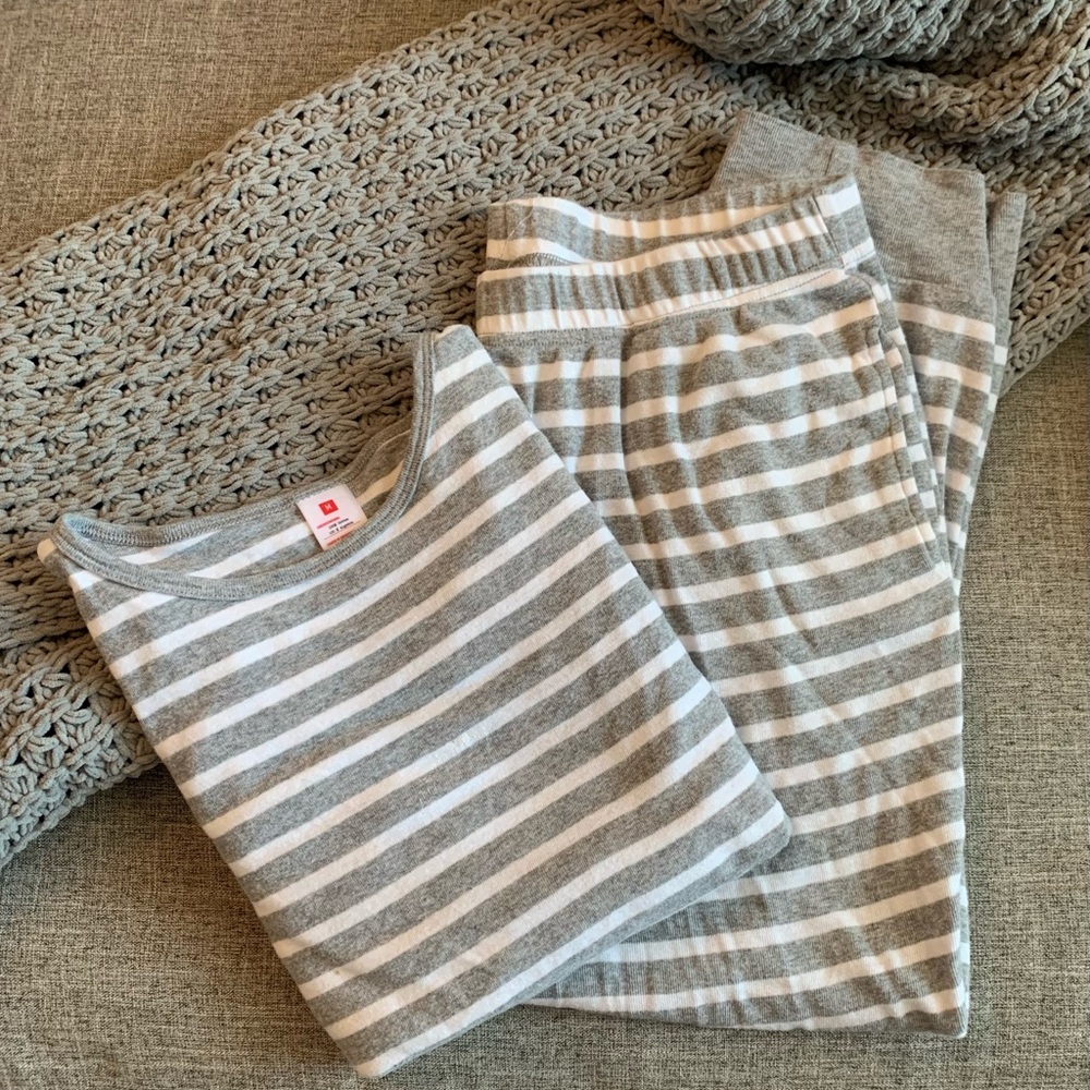 Target Women’s Striped Pajama Set (Grey)